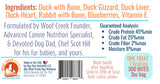 Woof Creek Ocean Bites and Duck Rabbit Blueberry Bites Treats